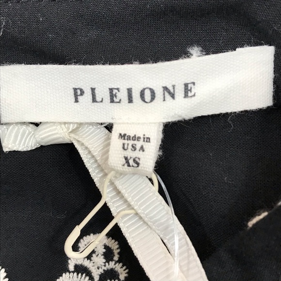 NEW With Tags PLEIONE Black/White Embroidered Tank Top Size XS - Picture 11 of 14